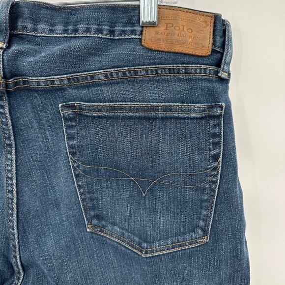 Polo Ralph Lauren Mens The Varicks Slim Straight Jeans SZ 36x32 Dark Wash - Picture 5 of 9